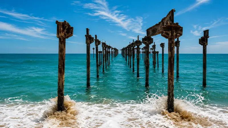 Alappuzha Sea Pier Remains