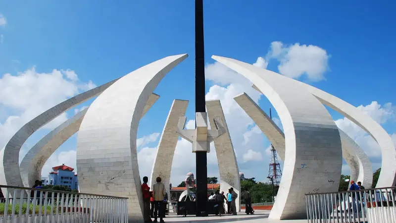 Modern landmark monument in Chennai city