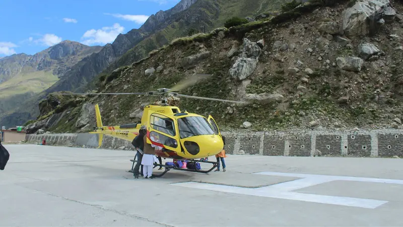 Badrinath Helicopter Boarding