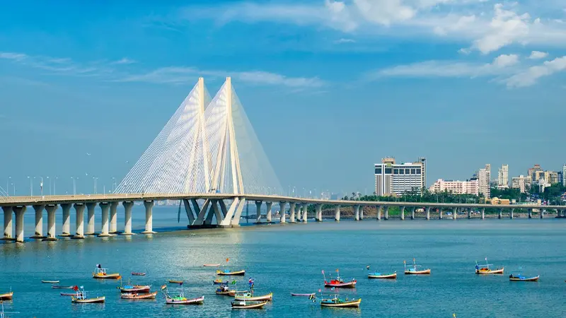 Bandra Worli Sea Link spanning Mumbai Harbour