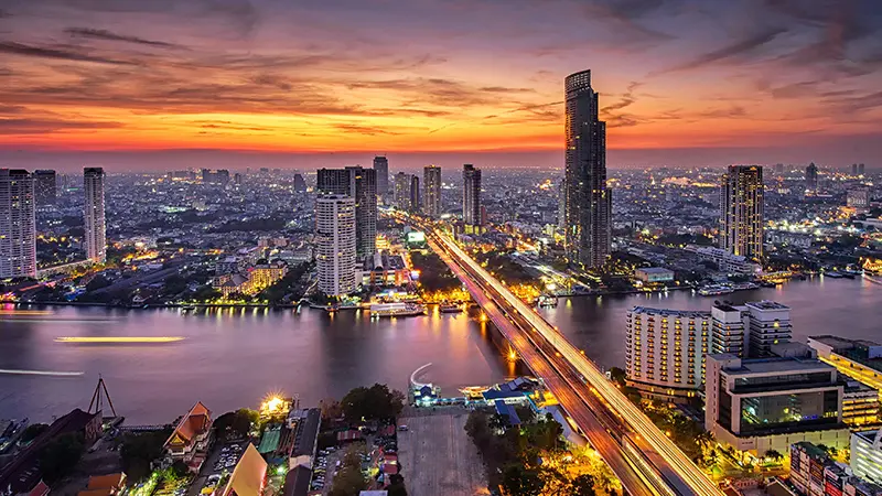 Bangkok Chao Phraya Skyline