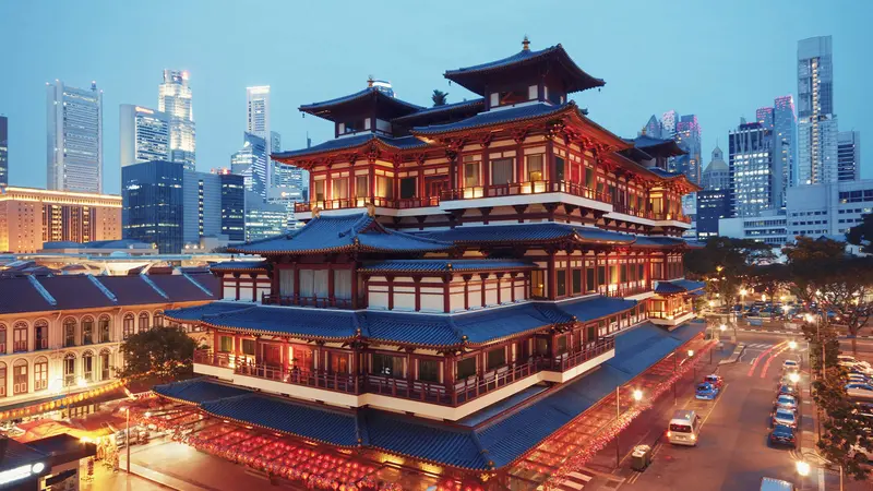 Buddha Tooth Relic Temple Night