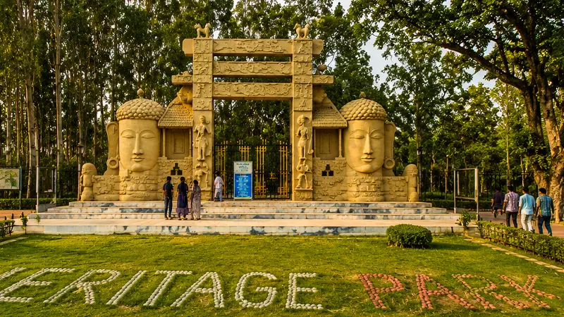 Buddhist heritage garden landmark showcasing cultural attractions in Tripura