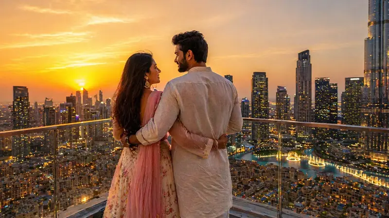 Burj Khalifa Skyline Romantic View