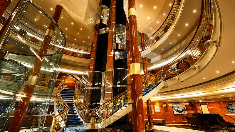 Cordelia Cruise Luxury Atrium Interior