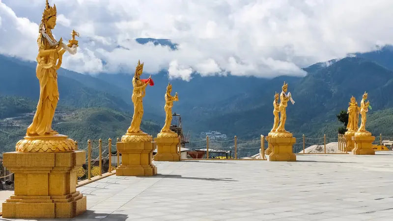 Dochula Druk Warrior Statues Bhutan