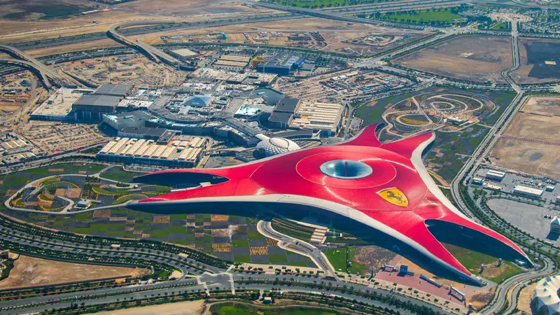 Ferrari World Abu Dhabi Aerial View
