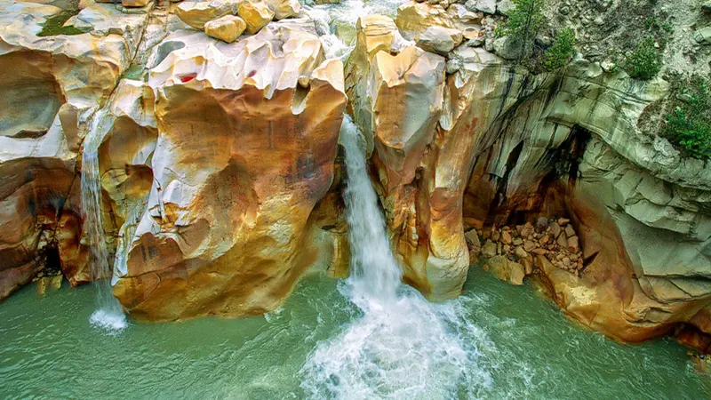Gangnani Hot Spring Waterfall