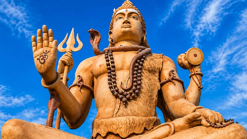 Giant Lord Shiva statue near Dwarka in Gujarat