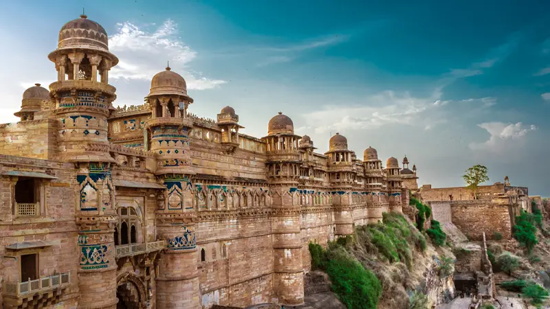 Gwalior Fort Historic Sandstone Ramparts