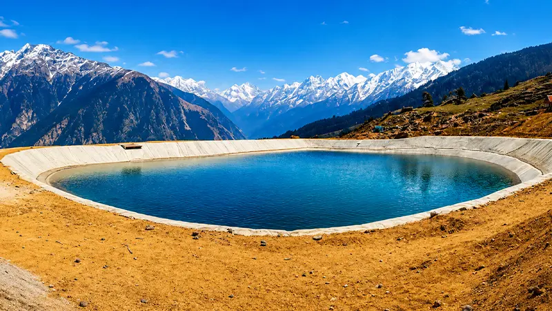 High Altitude Water Reservoir Mountain View
