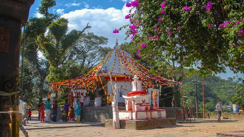 Hilltop Temple Nepal Village