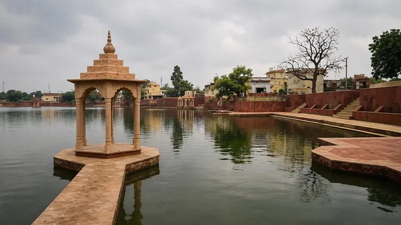 Historic Kund Waterfront Braj Region