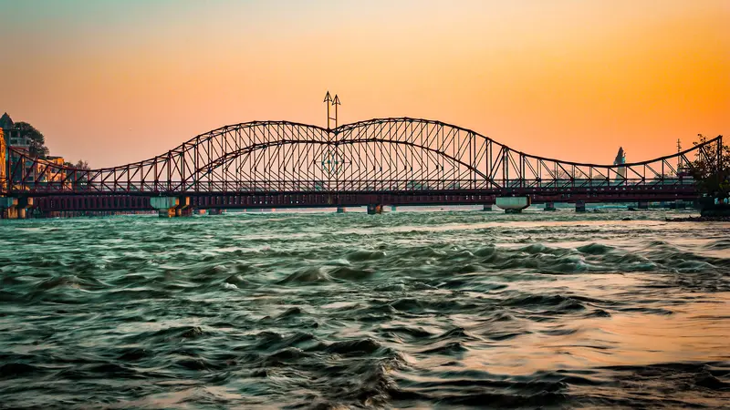 Howrah Bridge over the Hooghly River, Kolkata