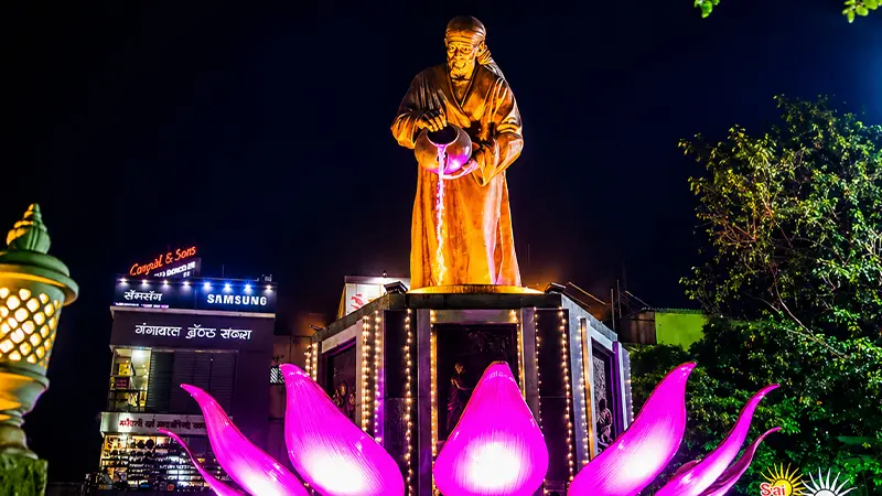 Illuminated Spiritual Landmark Plaza