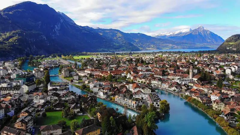 Interlaken Aerial Valley View