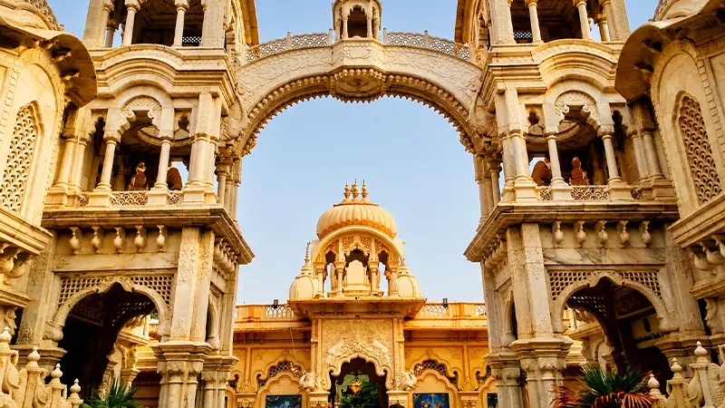 Iskcon Temple Grand Entrance Vrindavan