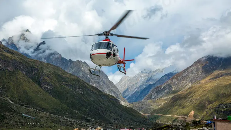 Kedarnath Helicopter Flight Himalayas