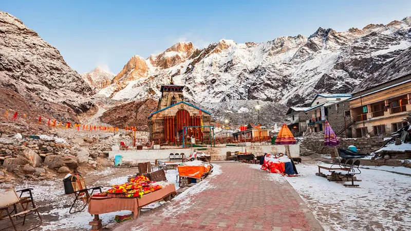 Kedarnath Temple Snowy Himalayan Morning