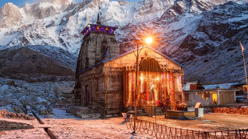 Kedarnath Temple Winter View