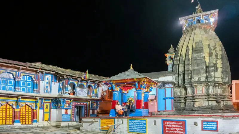 Madhyamaheshwar Temple Night Spiritual View