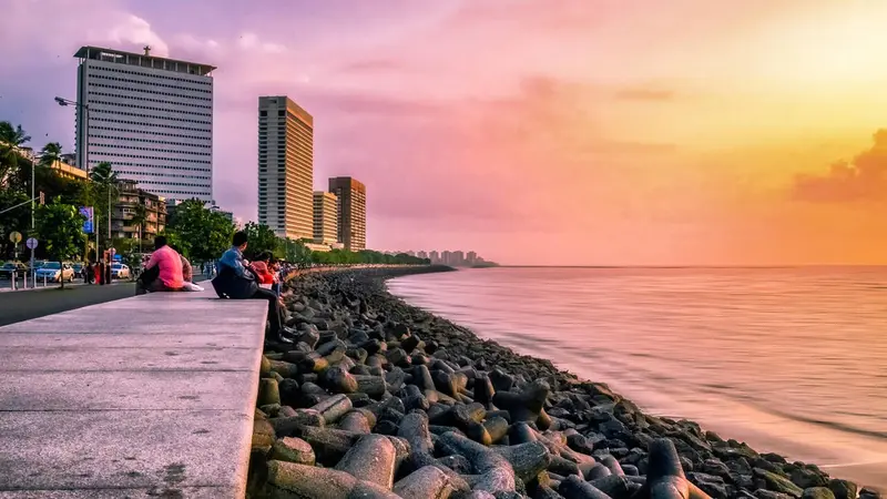 Marine Drive Sunset Promenade View