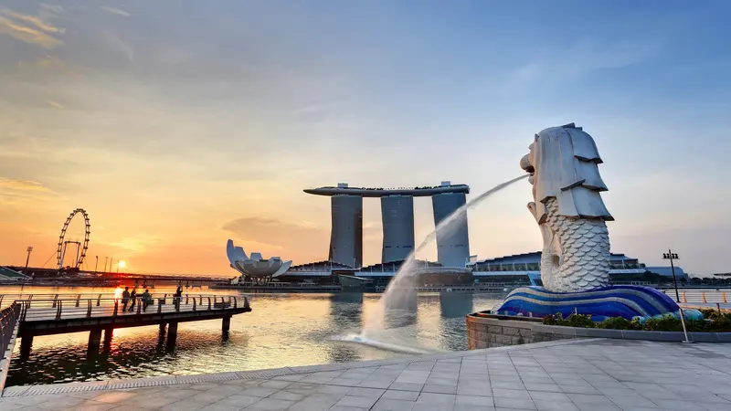 Merlion Marina Bay Sunrise View