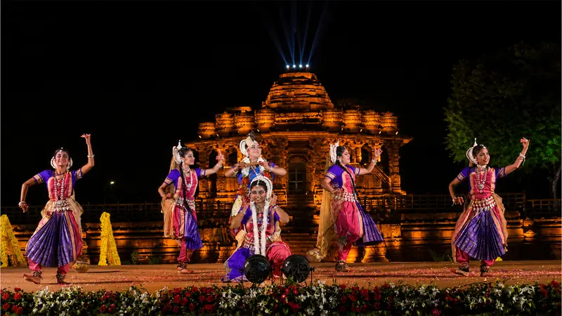 Traditional dance performance at Modhera Sun Temple Festival