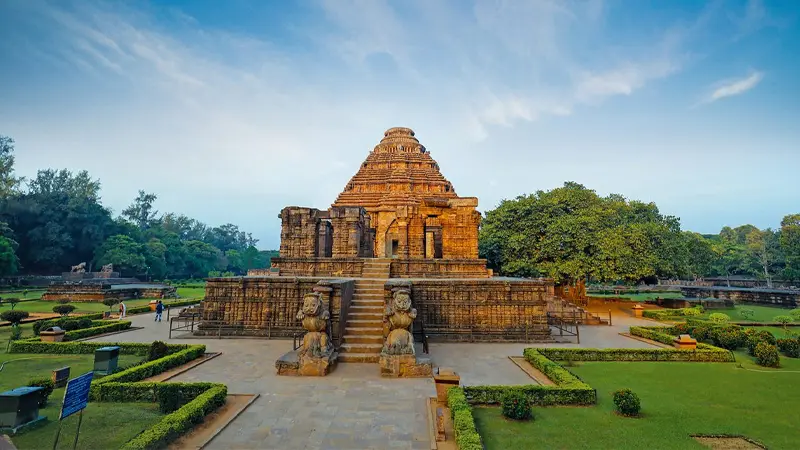 Historic monument showcasing remarkable stone architecture and landscaped grounds
