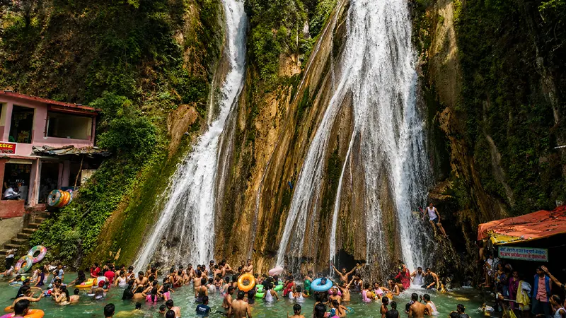 Natural Cascade Bathing Spot Mountain Stream
