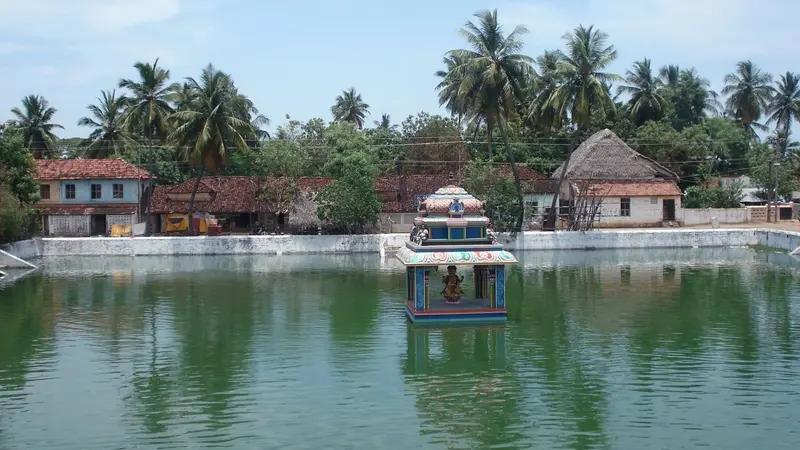 Navagraha Temple Holy Pond View