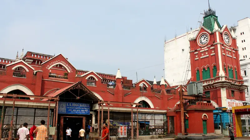 Historic New Market shopping area in central Kolkata