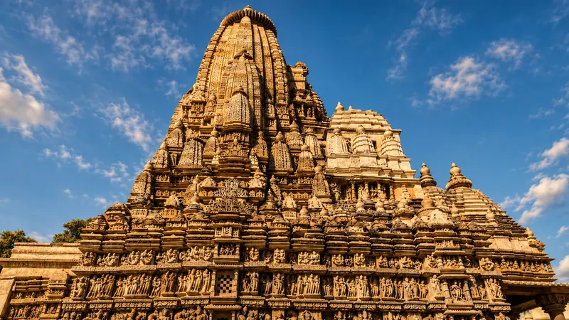 Intricately carved sandstone sanctuary showcasing classical craftsmanship