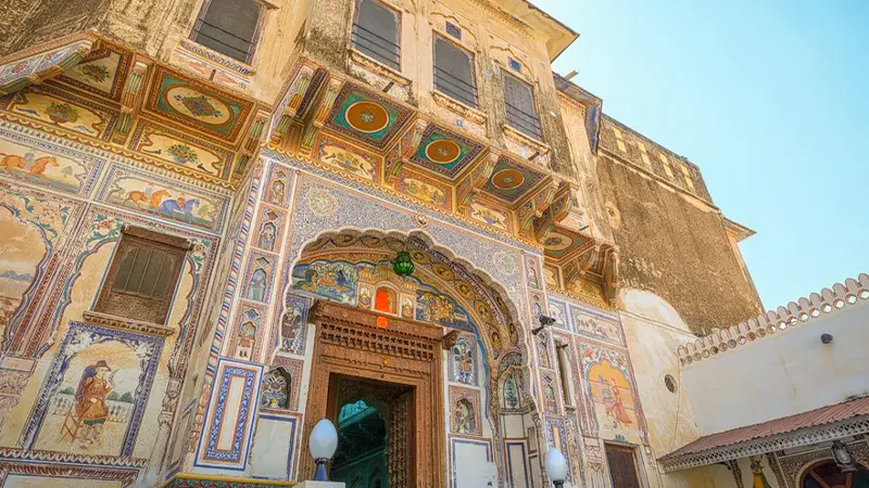 Painted Rajput Haveli Entrance