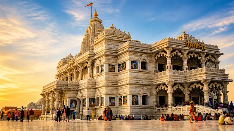 Prem Mandir Vrindavan Sunrise View