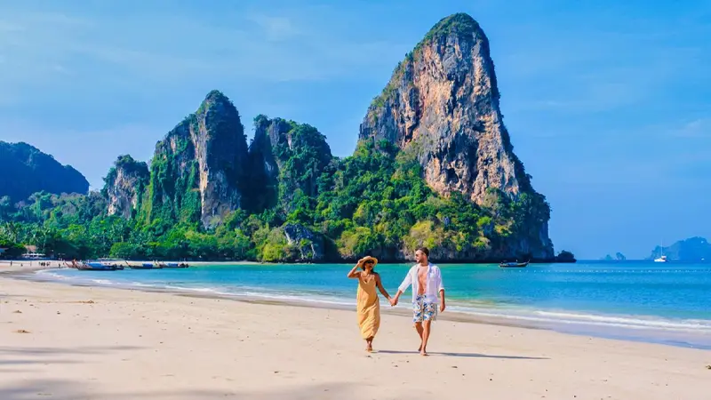 Railay Beach Couple Walk