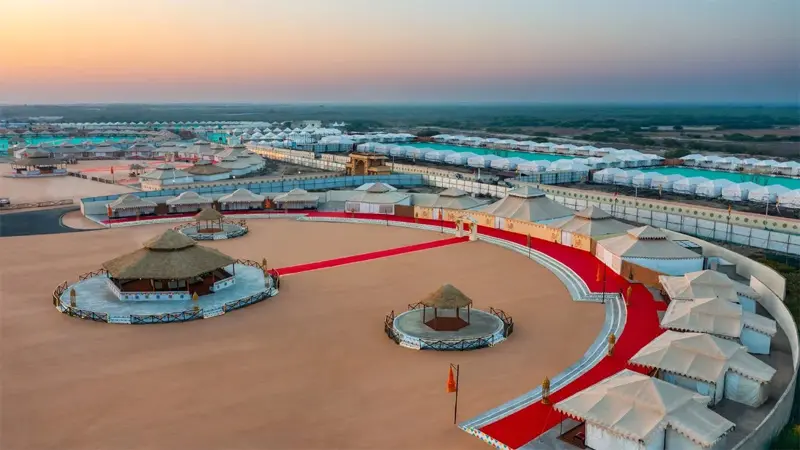 Rann Utsav Tent City Kutch Aerial