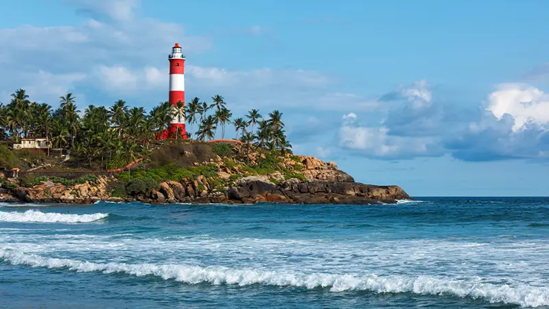 Red White Coastal Beacon