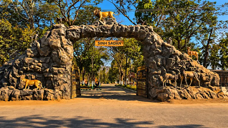 Main entrance gate of Sasan Gir National Park in Gujarat