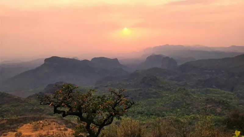 Satpura Hills Sunset Panorama