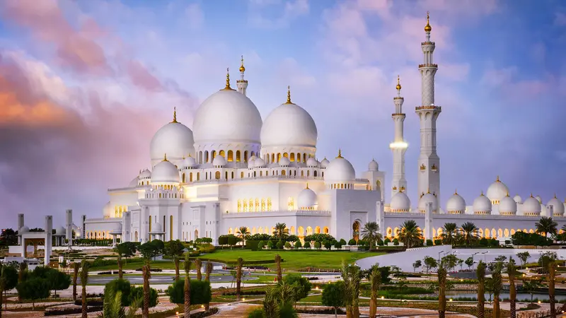 Sheikh Zayed Grand Mosque Sunset