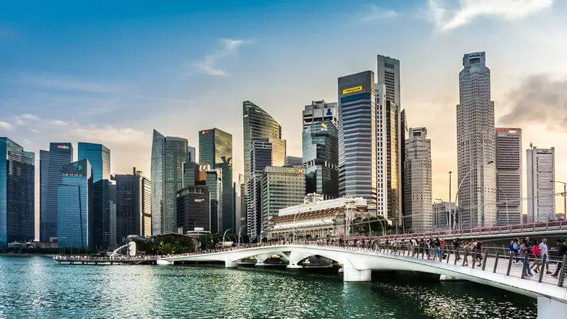 Singapore Financial District Skyline