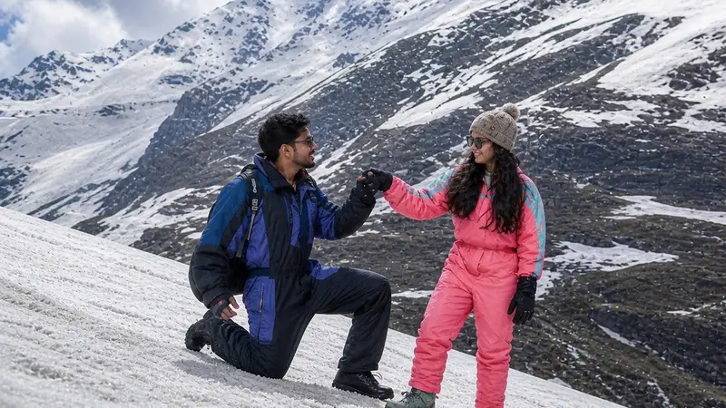 Snow Mountain Couple Adventure Memories