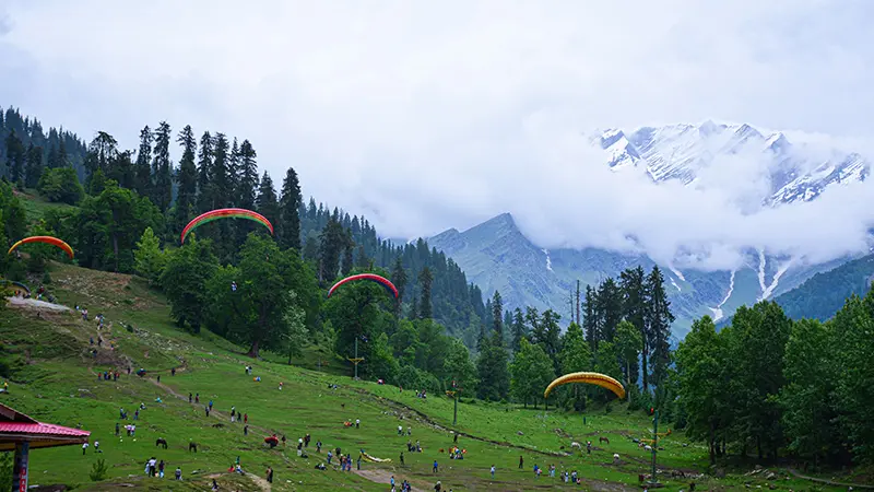 Solang Valley Paragliding Meadow
