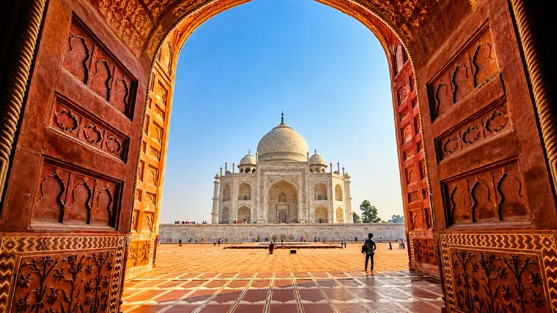 Taj Mahal View From Main Gateway