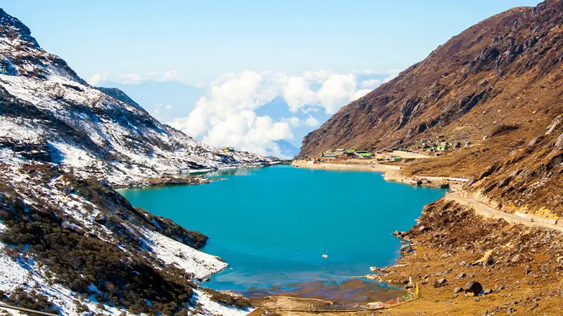 Crystal clear Tsomgo Lake in East Sikkim