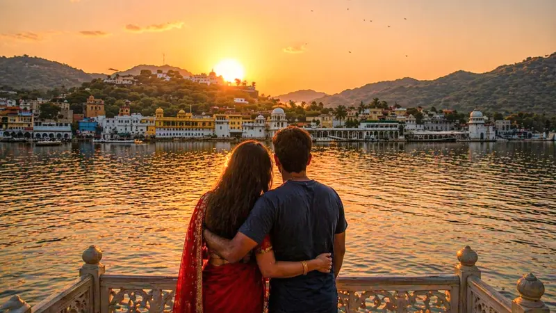 Udaipur Sunset Lakeside Romantic View