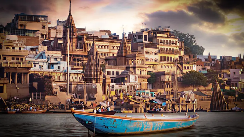 Varanasi Ghats Boat View