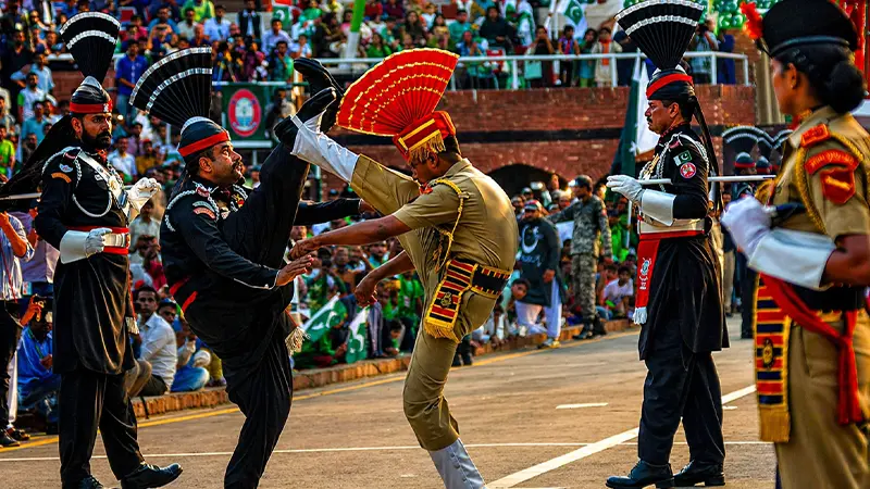 Wagah Border Beating Retreat Ceremony