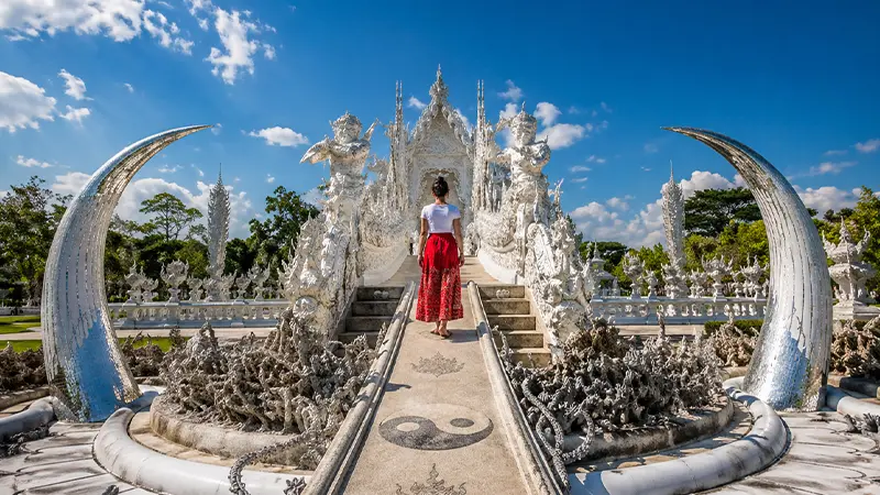 White Temple Bridge View